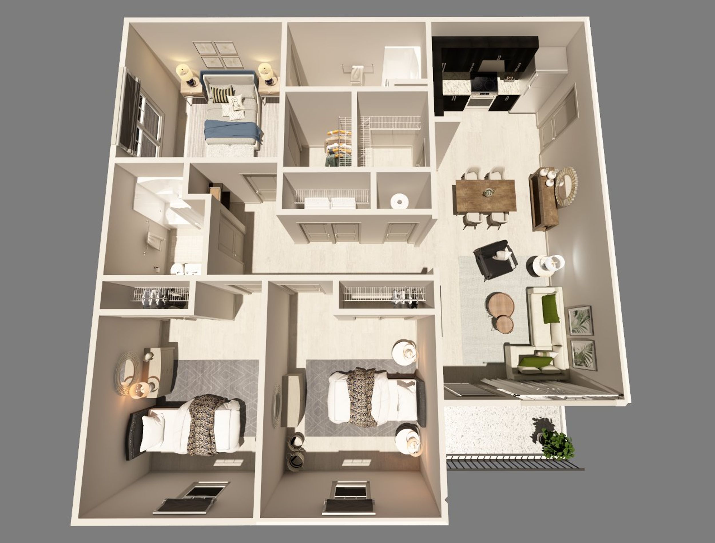 3 Bedroom Unit floorplan image